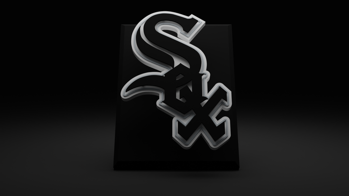 mlb chicago weiß swox schwebend logo zeichen by abonnieren kunst logos baseball sport mehrfarbig 3d print model - Mito3D