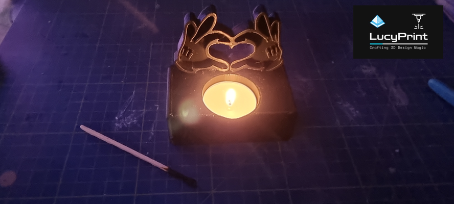 porta tealight herzh avanti by lucyprint domestico arredamento candela licht cuore amore foglia 3d print model - Mito3D