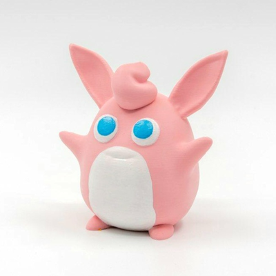 bezaubernd wigglytuff pokémon ventilator kunst skulptur by fadendruckwerke spielzeuge spiele zeichen niedlich rosa flauschige no unterstützt frei tasche monster 3d print model - Mito3D