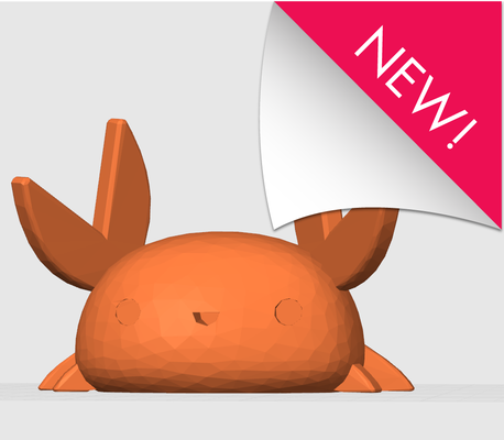 cute crab pen holder low-poly testing calibration remixed by davethemakerguy art sculptures lowpoly poly 3d print model - Mito3D