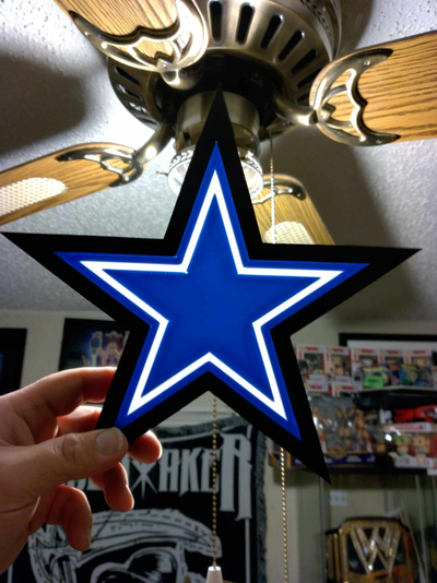 dallas cowboys led licht box by balorfan85 kunst zeichen logos 3d print model - Mito3D