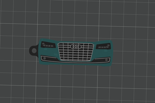 audi a8 by andy köstebek sanat 2d araba audia8 anahtar anahtarlık carkeychain 3d print model - Mito3D