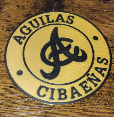 aguilas cibaenas by peleasv arte señales logos béisbol portavasos deportes 3d print model - Mito3D