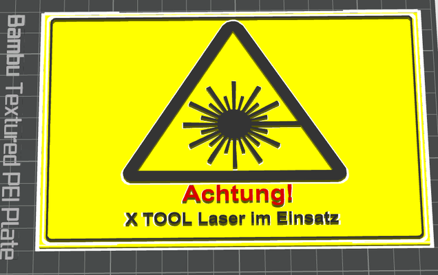 achtung laser schild by thomas bley kunst zeichen logos maler 3d print model - Mito3D