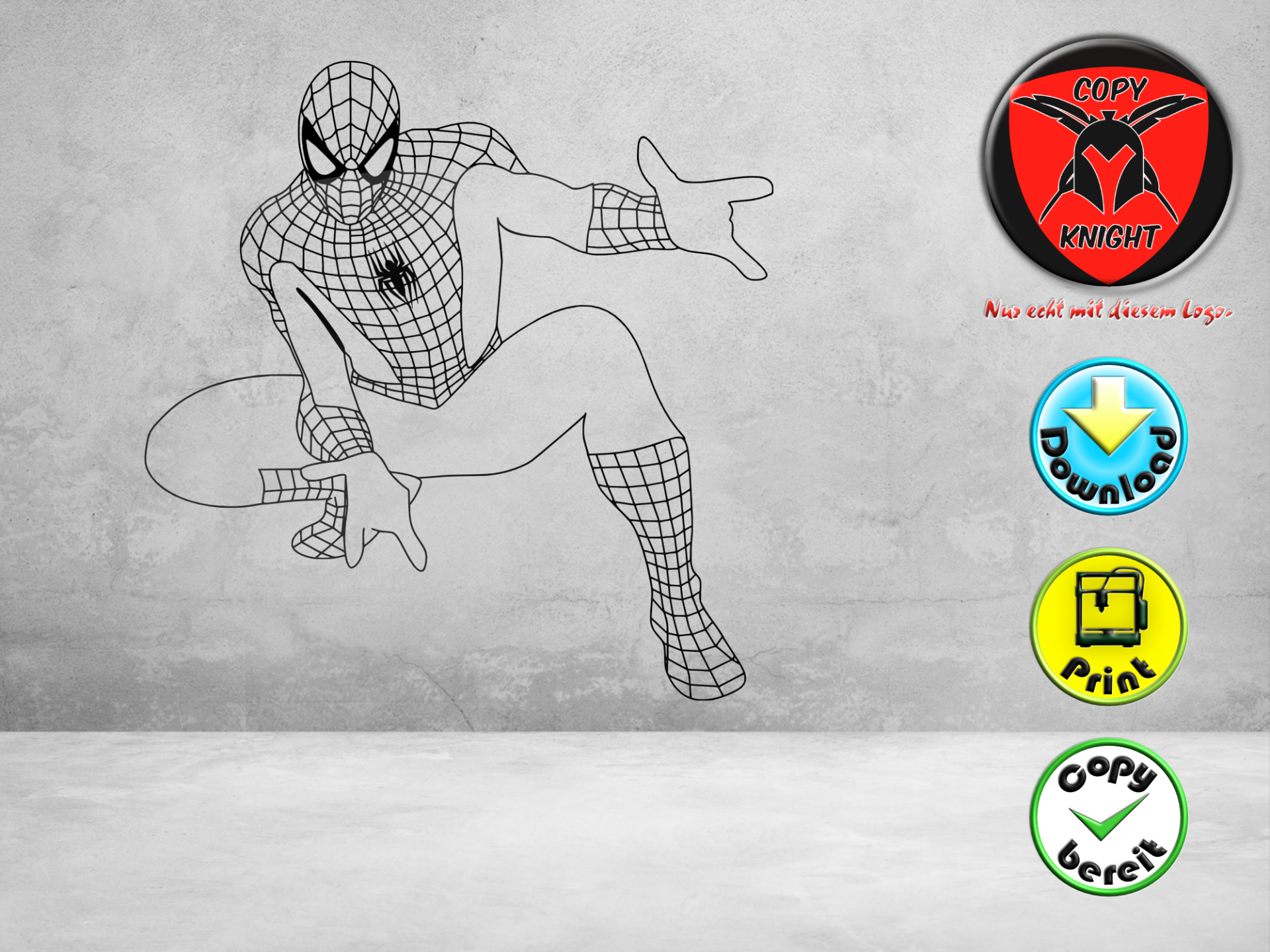 wall art spiderman by copyknight 2d marvel comic funny gift decor decoration bambu bambulab lab x1c p1p p1s a1 mini ams lite 3d 3D print model - Mito3D