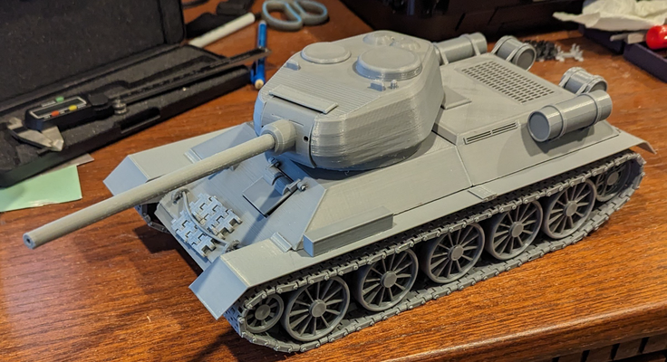 t34 tank - 1 20 scale remixed by mvti96 hobby & diy vehicles 3d print model - Mito3D