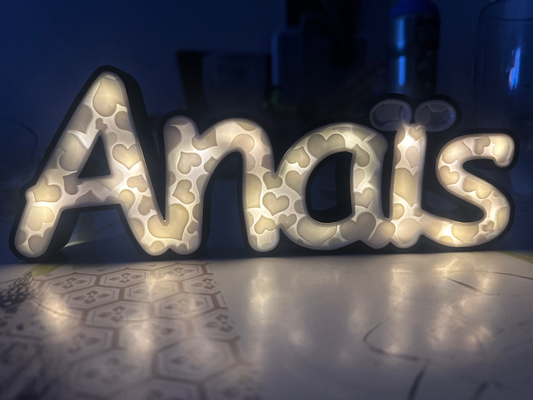 led box ana s by loloboss83 art 2d lightbox anais 3d print model - Mito3D