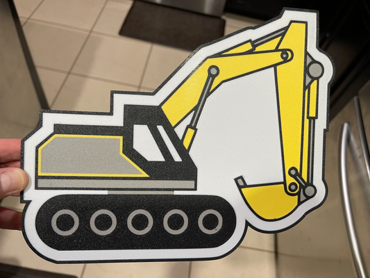 excavator light box by joshualoebenberg2 art signs & logos lightbox construction kids lightart 3d print model - Mito3D