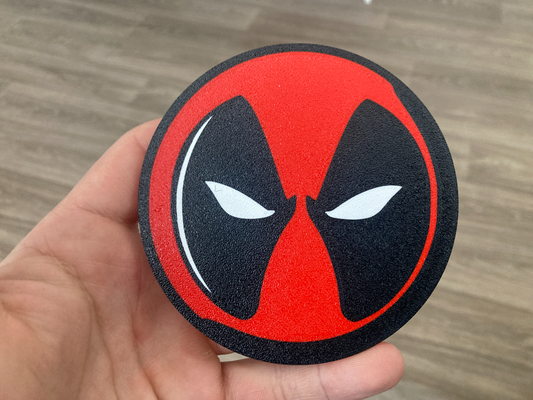 deadpool coaster by jakubhroch art signs & logos marvel 3d print model - Mito3D