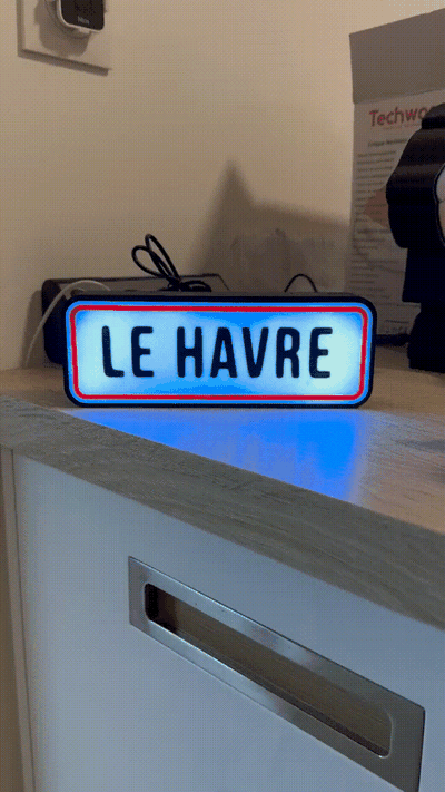 panneau entr e de ville le havre city france lamp led light by guillaume76620 art models lehavre lh port 3d print model - Mito3D