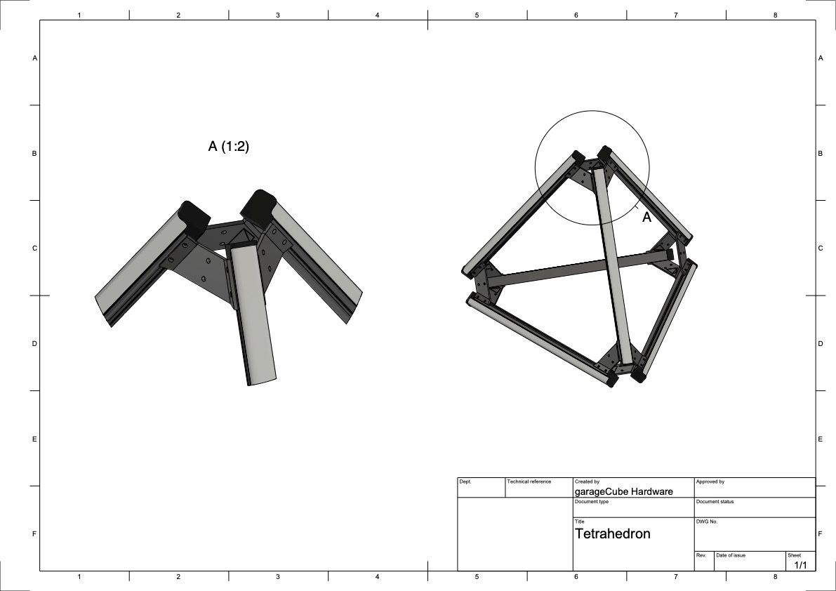 garagecube tetraedro remixato by ashmotif200 passatempo fai elettronica guidato angolo comune ledbar 3D print model - Mito3D