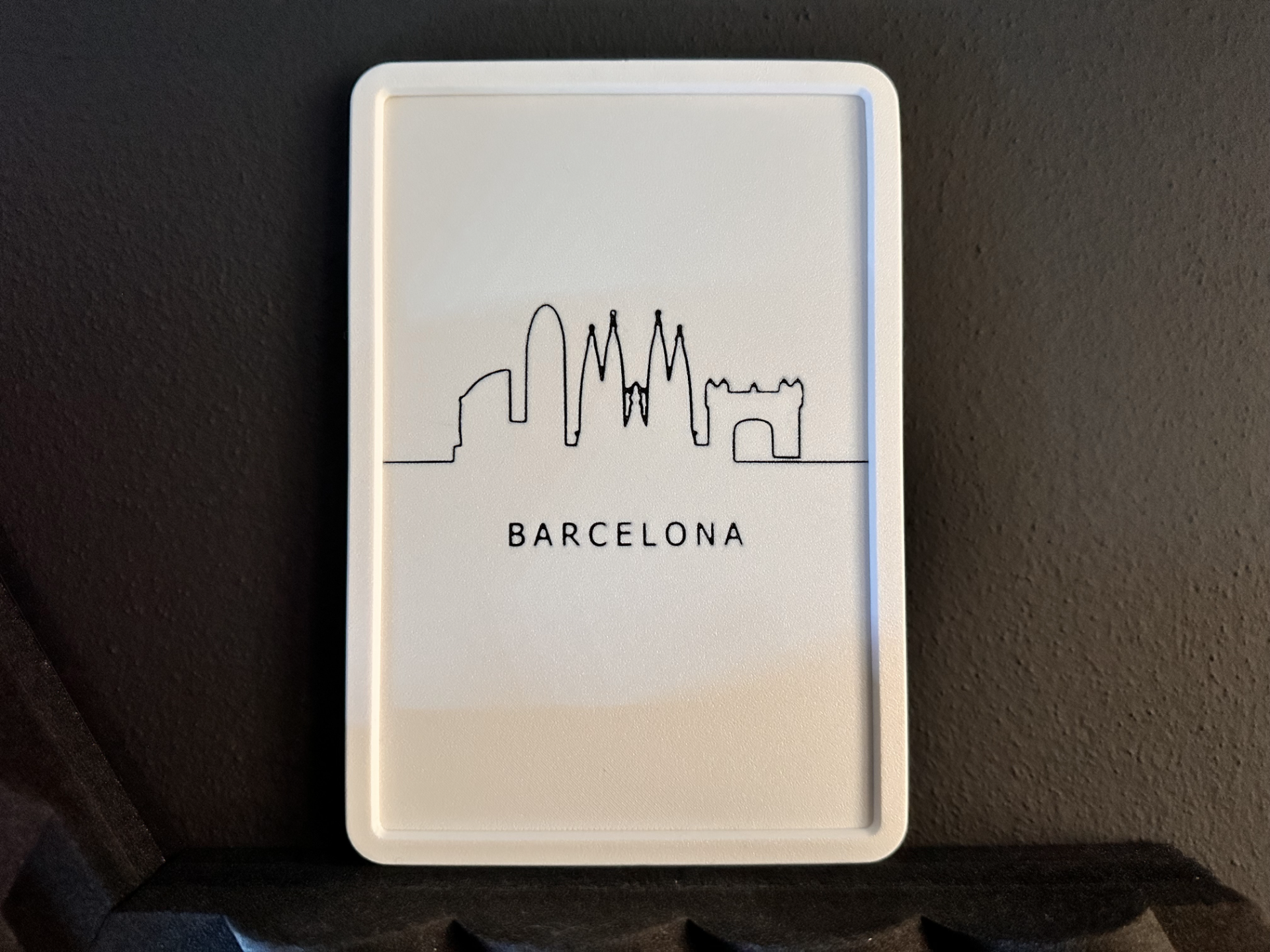 barcelona horizonte by themiguelbi casa decoração bcn barcelona catalunha cidade silhueta citta 39 cornija palácios pequena foto quadro montagem parede muro armação 3D print model - Mito3D