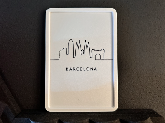 barcelona horizont by abonnieren haushalt dekor bcn barcellona katalonien stadt silhouette citta 39 gesims paläste bild quadro wandhalterung muro rahmen 3d print model - Mito3D