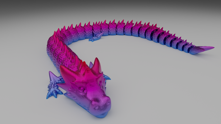 articolato drago by maty505 arte sculture articolare creatura flettere flessibile 3d print model - Mito3D