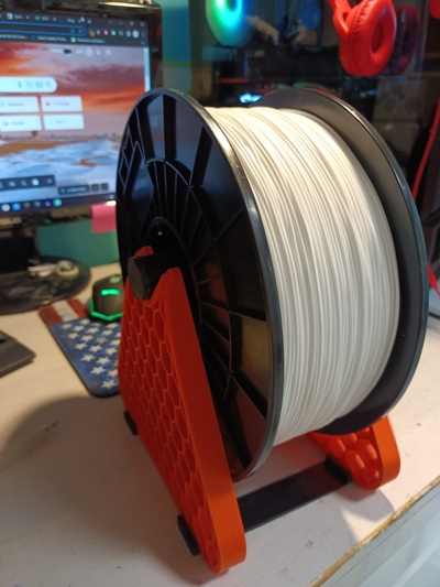 2kg spool holder by latelierdezip 3d printer accessories hexagonal 3d print model - Mito3D