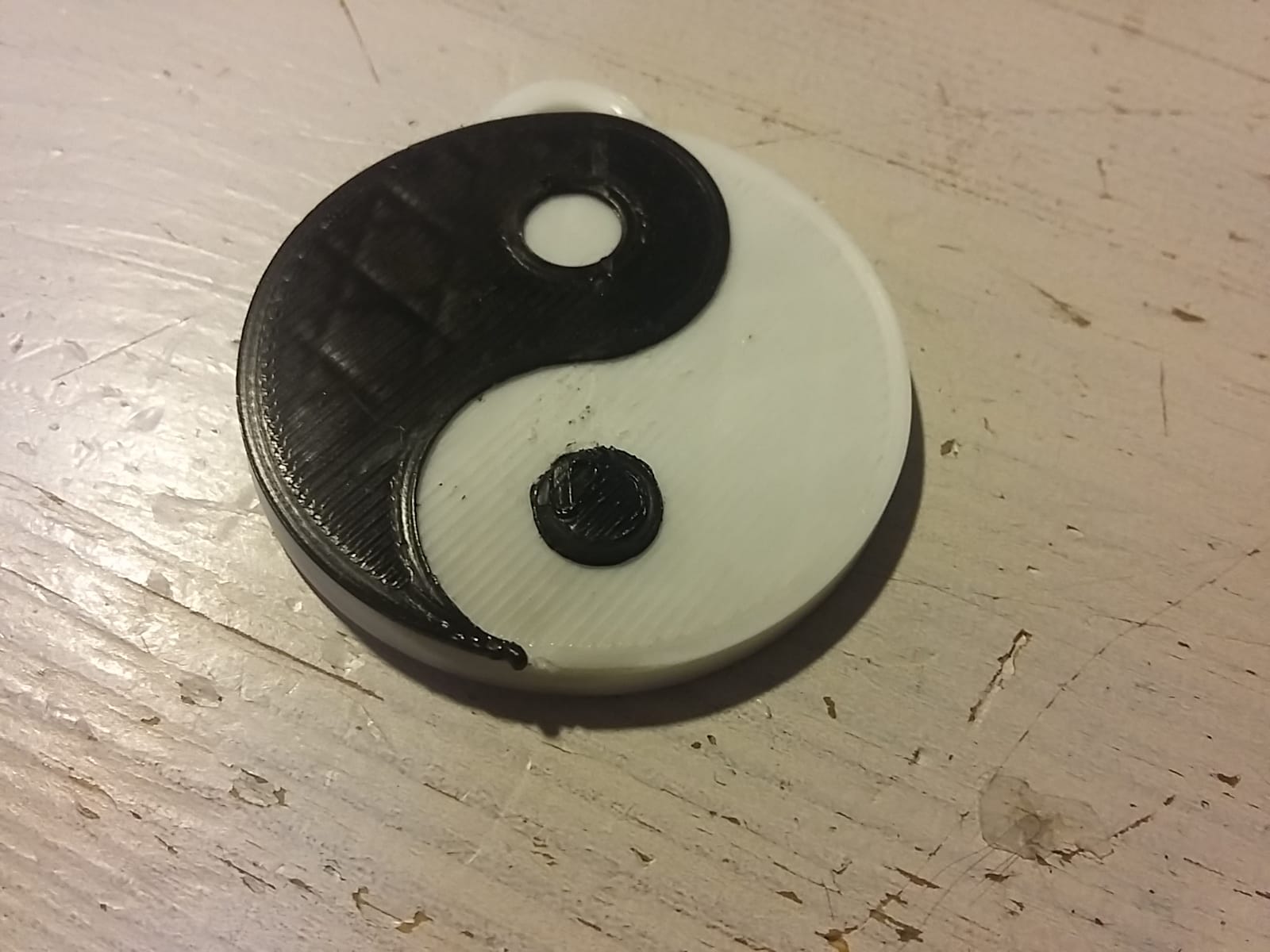 yin yang portachiavi by latelierdezip moda modelli gadget pendentif 3D print model - Mito3D