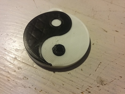 yin yang anahtarlık by latelierdezip moda modeller gadget pendentif 3d print model - Mito3D