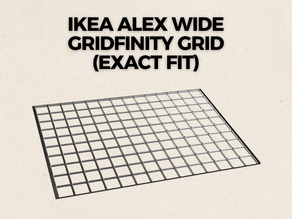 ikea alex amplio gridfinity cuadrícula exacto ajuste by felipe herramientas organizadores gridfiniti 3D print model - Mito3D