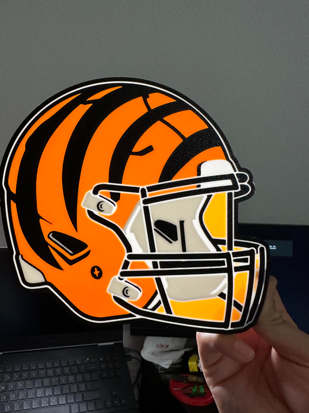 bengals lightbox by geek genius collective art signs & logos cincinnati football foot ball sport sports light box led gift 3D print model - Mito3D