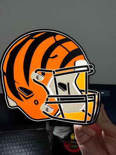 bengals lightbox by geek genius collective art signs & logos cincinnati football foot ball sport sports light box led gift 3d print model - Mito3D