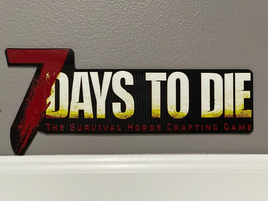 7 days to die logo - hueforge by spencerdakota77 art signs & logos 7d2d gaming horde survival game steam zombie 3d print model - Mito3D