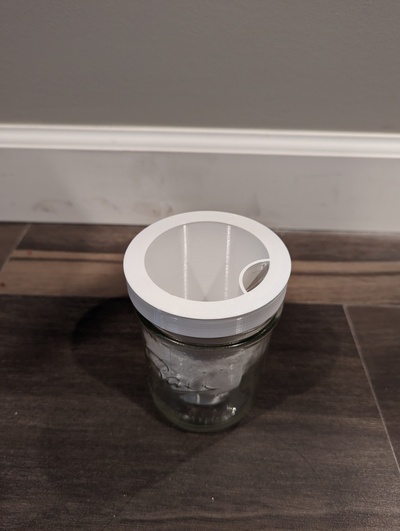 watering planter insert wide mouth mason jar remixed by bryancabrera household garden selfwatering selfwateringplanter 3d print model - Mito3D