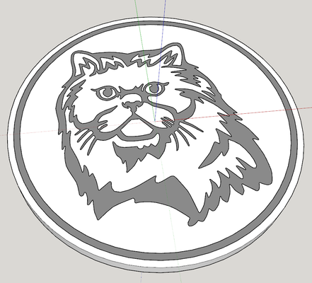 persian cat coaster by rowiac household decor 3d print model - Mito3D