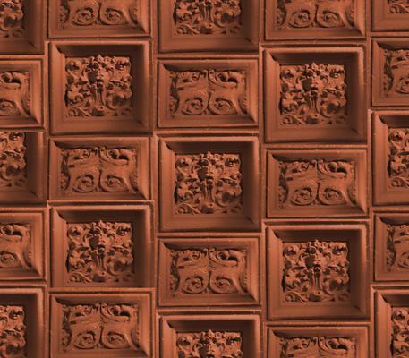 terracotta piastrelle scansione mondo remixato by classico 2 5 domestico arredamento piastrella edificio cardiff pierhead arte architettura vittoriano sud galles 3d print model - Mito3D