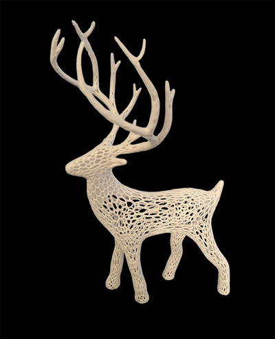 deer by 3d art household decor christmas bambu filament nice cool santa merry deco holiday 3d print model - Mito3D