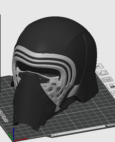 kylo ren kask yeniden karıştırılmış by peter st sahne cosplays maskeler kasklar 3d print model - Mito3D