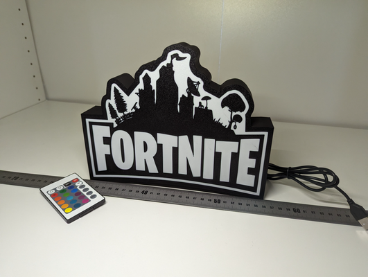 fortnite classique boite lumière by t3rryx art panneaux logos logo 3d print model - Mito3D