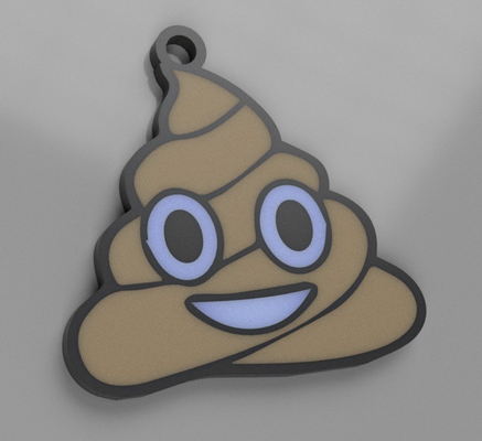 schlüsselbund emoji thema poop by alexandre hingabe 3d drucker zubehör chaveiro schlüssel porta chave chaves chaves 3d print model - Mito3D