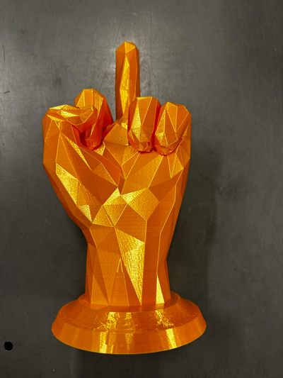 poly grand milieu doigt trophée by roguedesigns3d art sculptures 3d print model - Mito3D