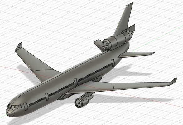 mcdonnell douglas 11 modelo by julzprints miniaturas arquitetura avião md 3d print model - Mito3D