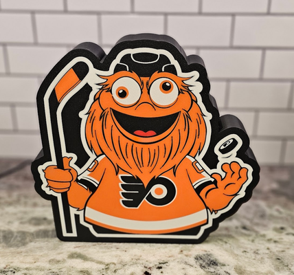 crême philadelphia flyers graveleux lumière boîte by chrsrbz art panneaux logos 3d print model - Mito3D