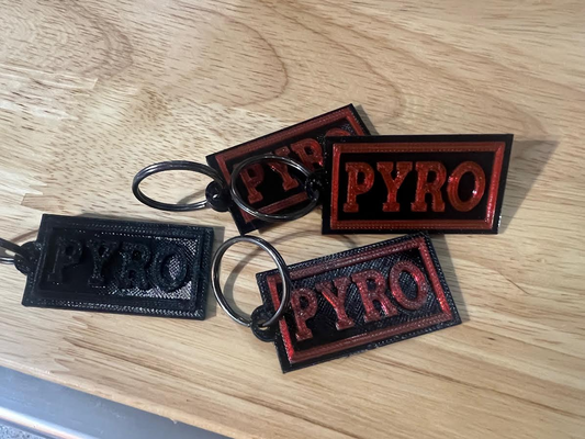 pyro skateboards keychain by chrisl hobby & diy skateboard key chain 3d print model - Mito3D