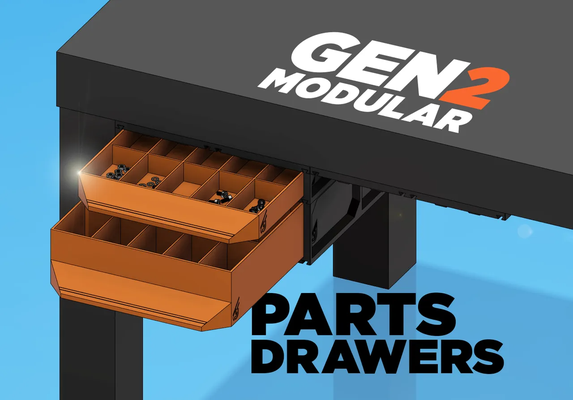 gen2 teile schubladen standard schlank by misterobots werkzeuge veranstalter tabelle box mauer werkzeug container montieren modular gehege stapelbar anpassbar gen 2 3d print model - Mito3D