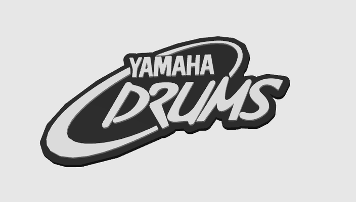 yamaha tambour logo by bruce wayne art panneaux logos panneau 2d 3d print model - Mito3D