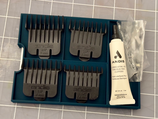 andis gtx-exo trimmer accessory holder by nydendarin tools clippers comb hair combs 3d print model - Mito3D