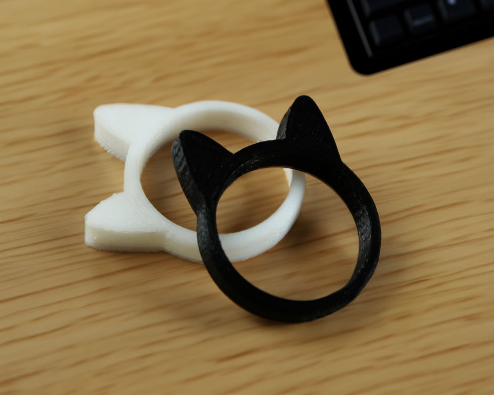 gato anillo by scott 3d moda anillos 3D print model - Mito3D