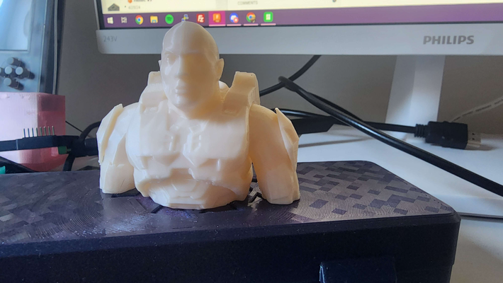 mestre chefe rocha remixado by zr quebrando arte esculturas rocha therockjohnson aréola jogos xbox engraçado remixar 3d print model - Mito3D