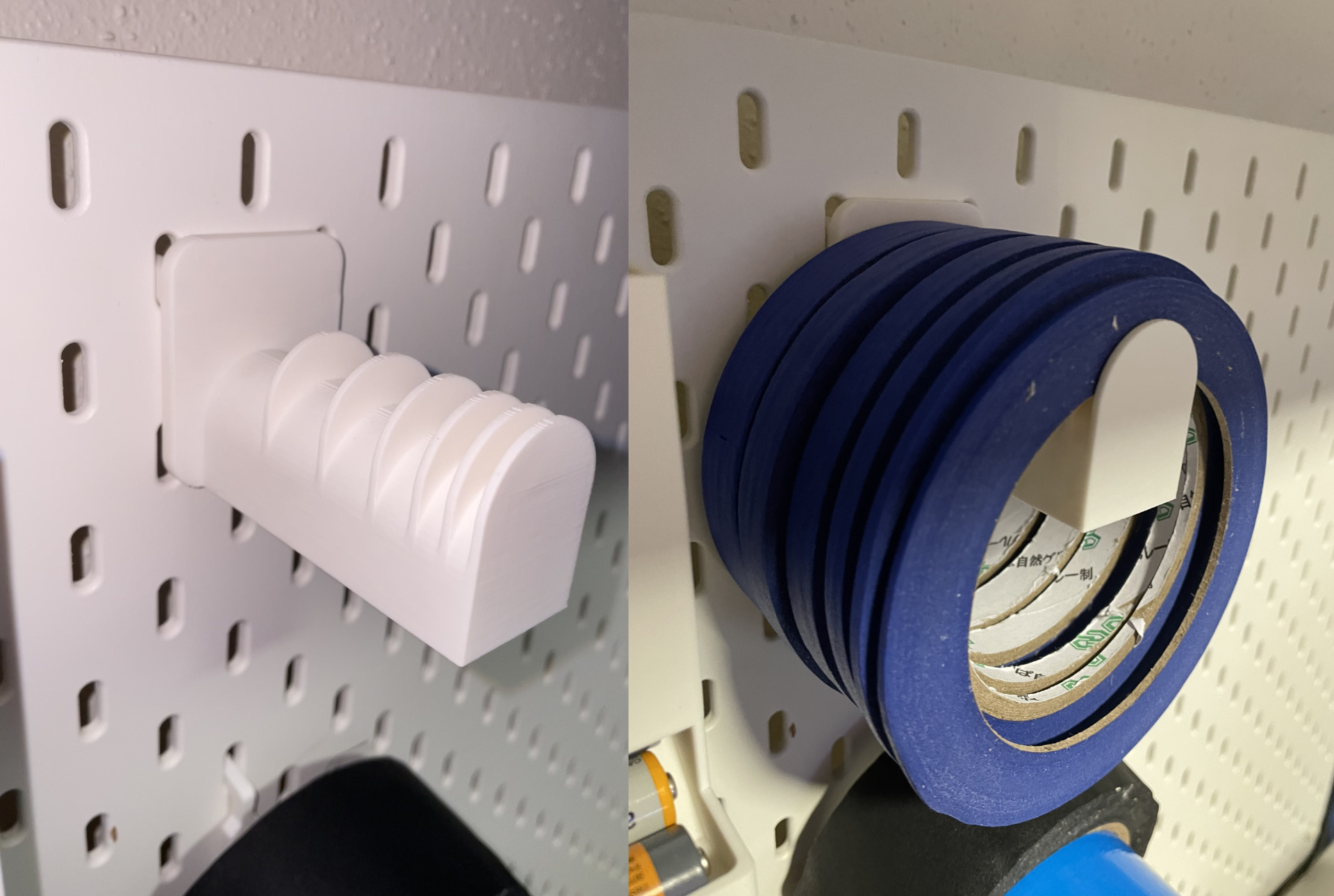 masking tape holder hanger ikea skadis by 9arr3tt tools organizers maskingtape 3D print model - Mito3D