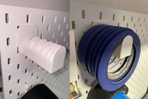 maskierung band halter unterstützung aufhänger ikea skadis by 9arr3tt werkzeuge veranstalter maskingtape 3d print model - Mito3D