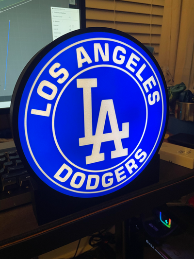 la dodgers luz caixa by maxxcreeper arte sinais logotipos beisebol 3d print model - Mito3D