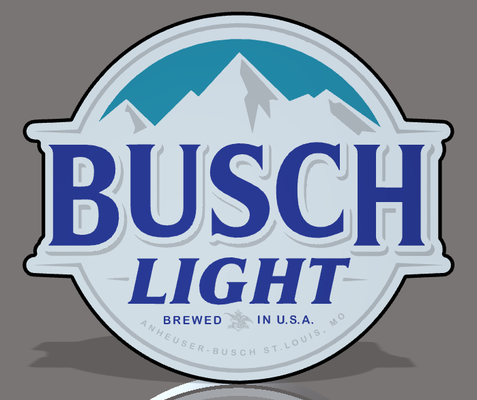 busch light lightbox by geek3designs household decor anheuser anheuser-busch lite lamp led beer 3d print model - Mito3D