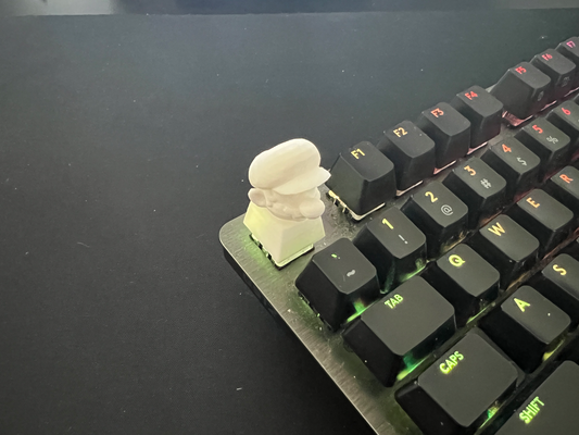 super mario keycap by jasonm miniatures keycaps supermario mechanical keyboard cherry mx gateron pc computer miniature 3d print model - Mito3D