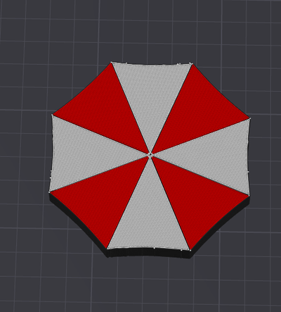 guarda chuva logotipo remixado by kylix 17 arte sinais logotipos corporação resident evil 3d print model - Mito3D