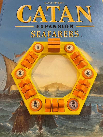 catan seafarers cities & knights expandable piece holder by keenz kustomz toys games board pieces boardgame boardgameaccessories game organizer 3d print model - Mito3D