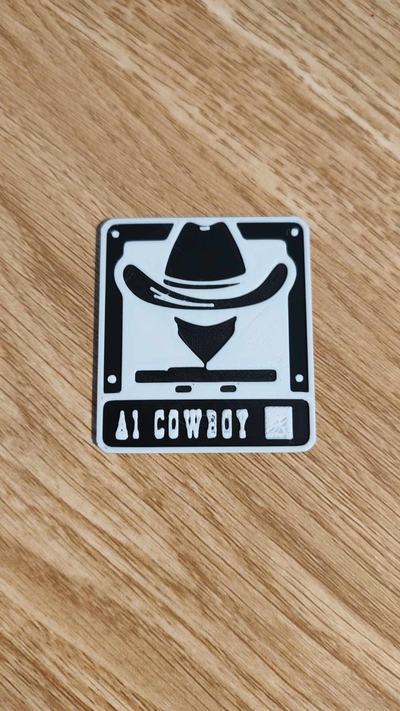 a1 cowboy distintivo by kigo3dprinting arte 2d 2024 accessori cosmetico stampante 3d print model - Mito3D