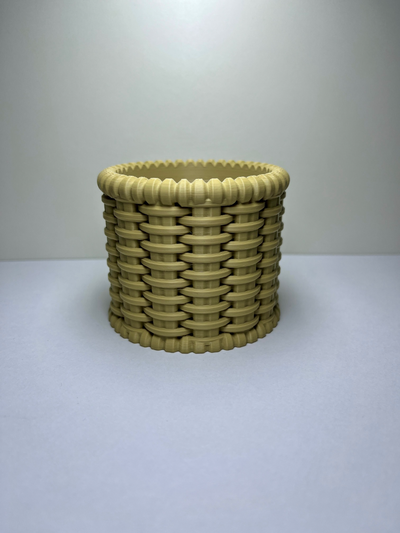 dokuma bitki tencere rattan optik by eifel3druck ev halkı bahçe çiçek sulu kaktüs bitkisi ekici etli sukulent sahibi sepet 3d print model - Mito3D